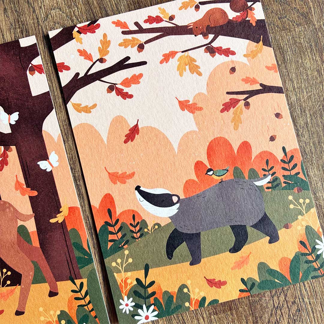 Kaartenset Herfstdieren - Afbeelding 4