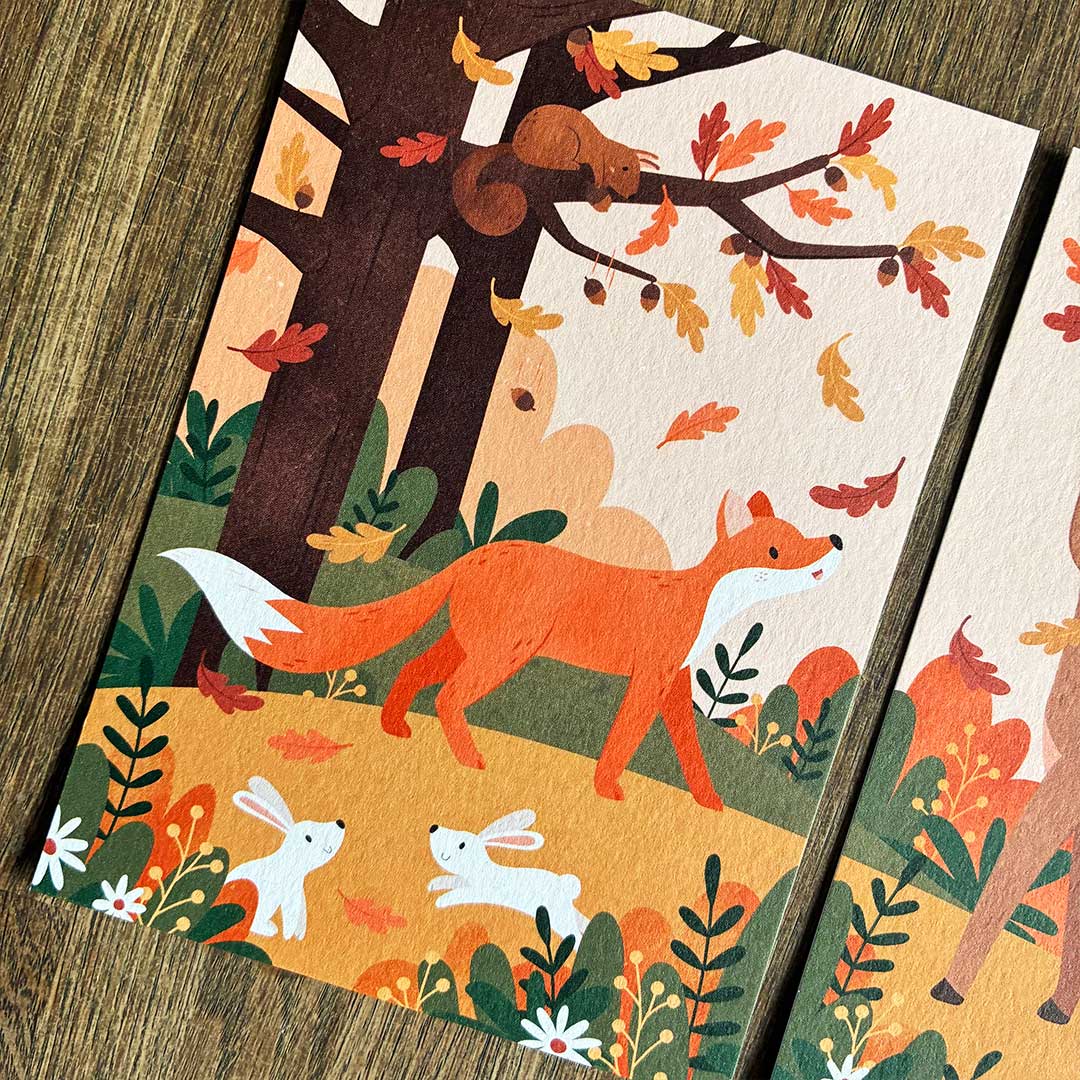 Kaartenset Herfstdieren - Afbeelding 2