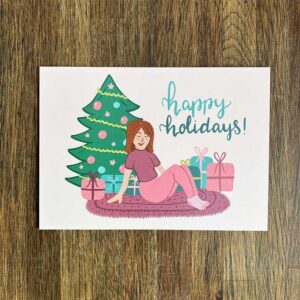 Kerstkaart Happy Holidays