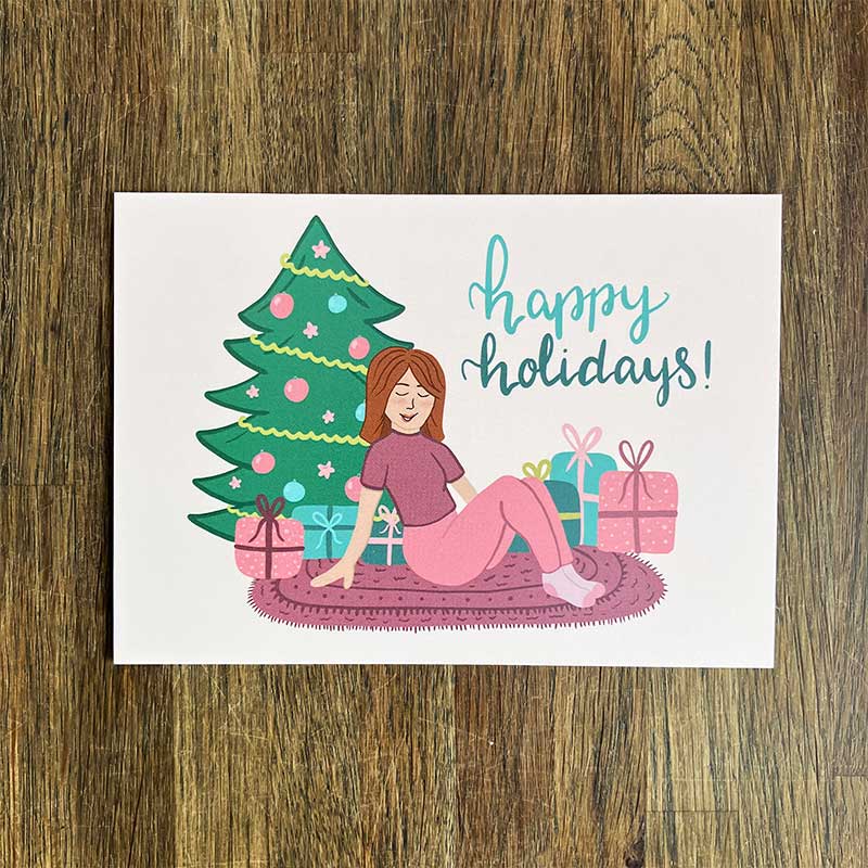Kerstkaart Happy Holidays
