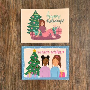 Kaartenset Pastel Kerst
