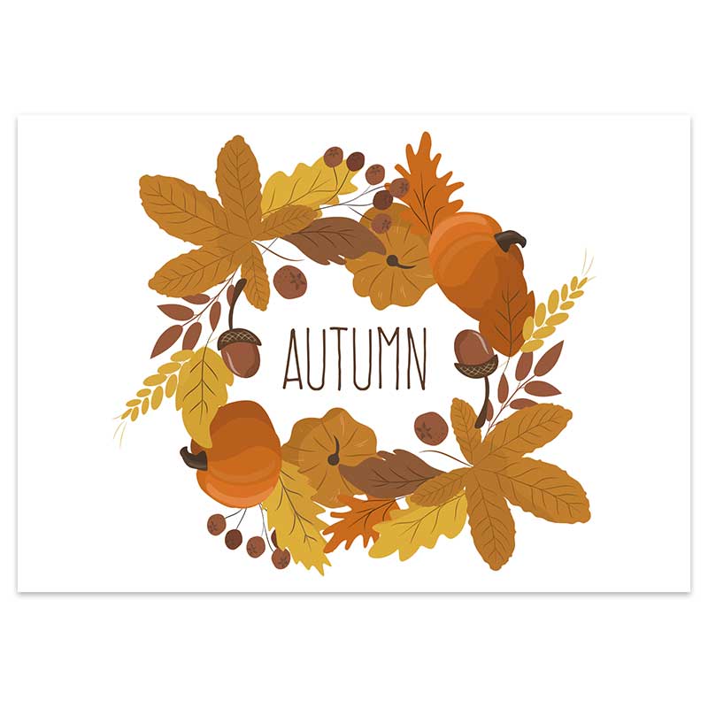 Postkaart Autumn Wreath - Afbeelding 3