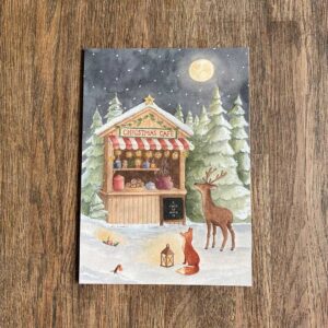 Postkaart Christmas Café