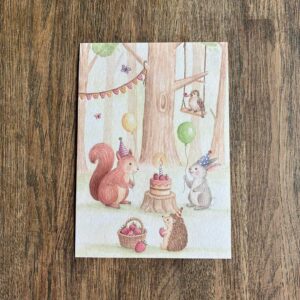 Postkaart Feestje in het Bos