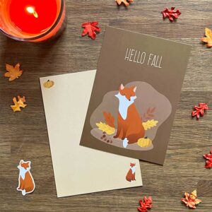 Postkaart Fox in Fall
