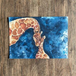 Postkaart Giraffen