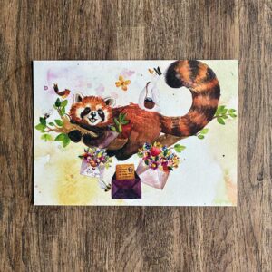 Postkaart Rode Panda op Posttak