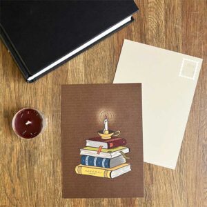 Ansichtkaart Boekenstapel