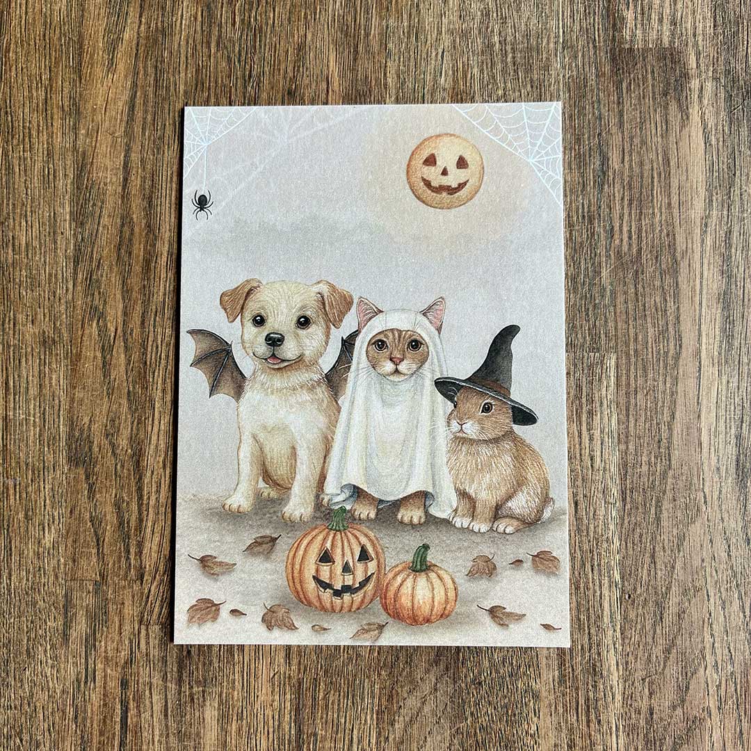 Postkaart Verkleed Dieren