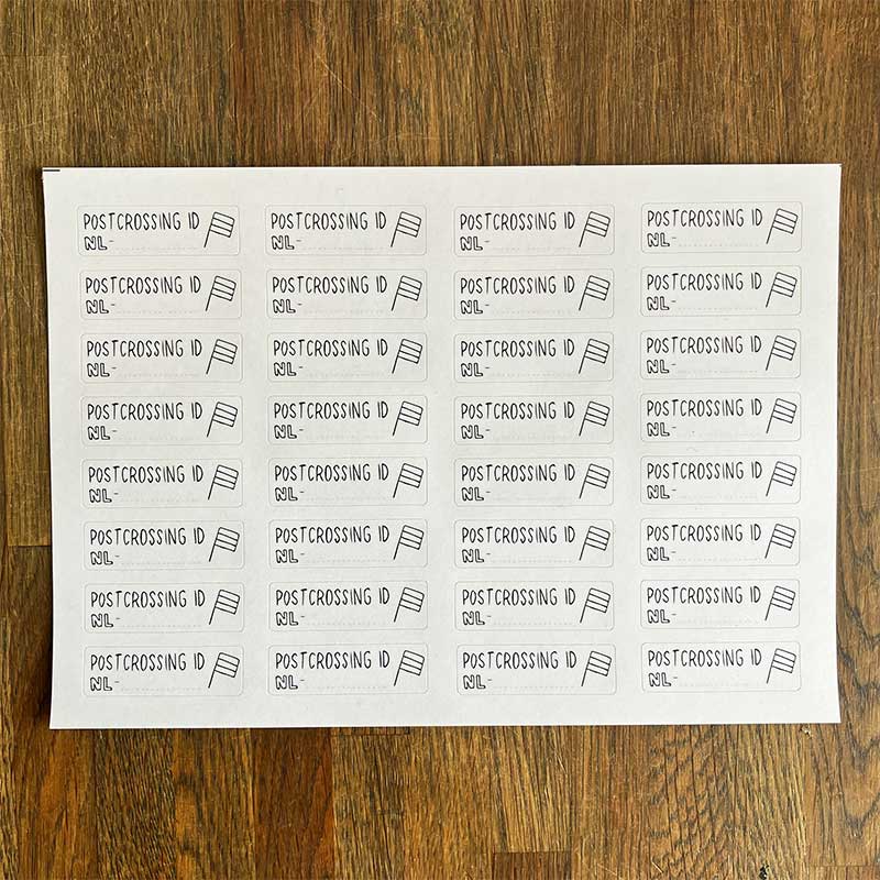 Stickervel Postcrossing ID - Afbeelding 3